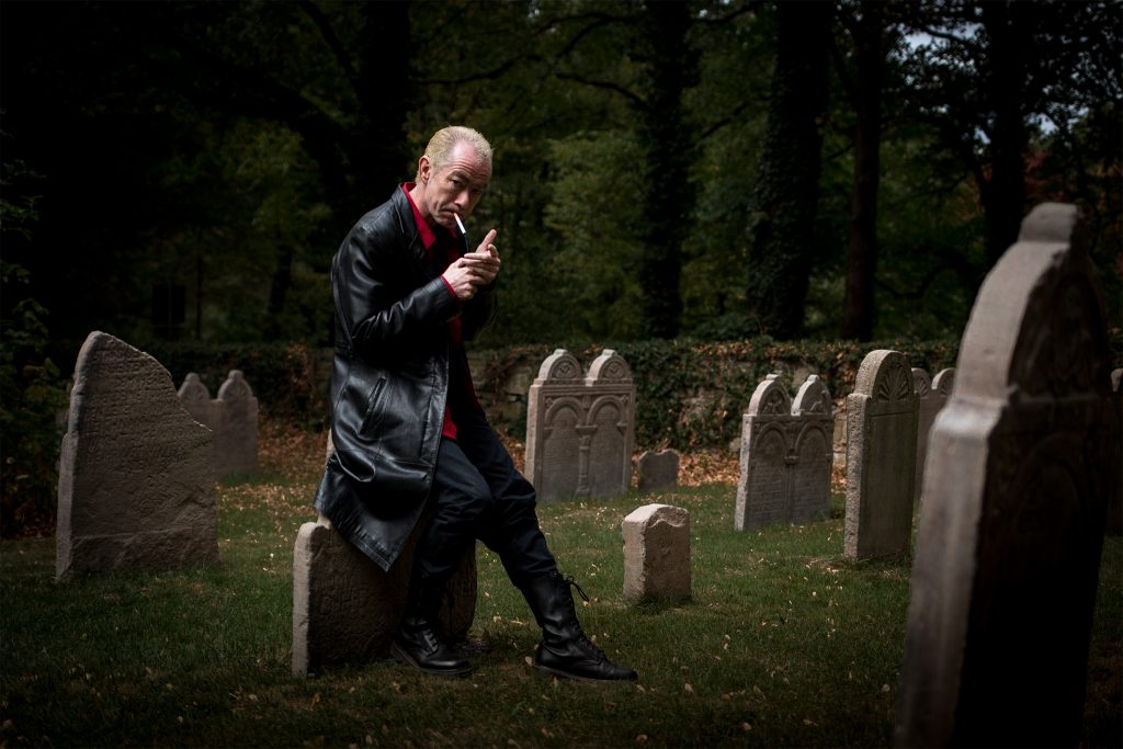 loitering on a cemetery